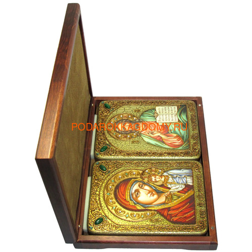 Венчальная пара икон Казанская Божья Матерь и Господь Вседержитель 07780 фото 3