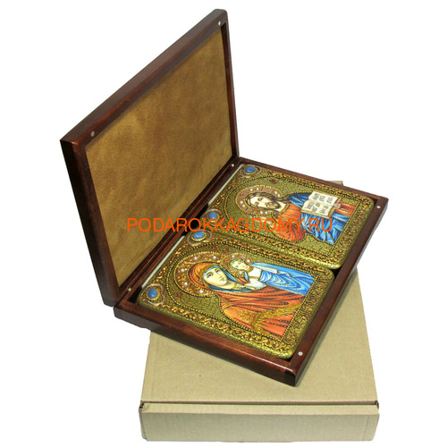 Венчальная пара икон Казанская Божья Матерь и Господь Вседержитель 07782 фото 4