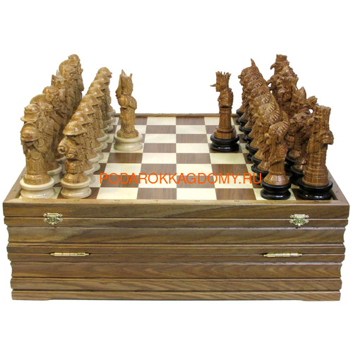 Деревянные резные шахматы