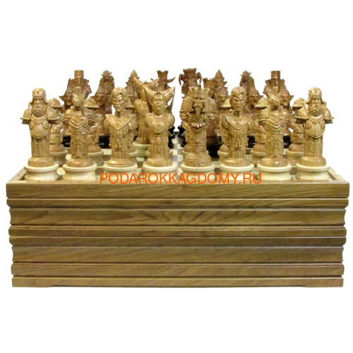 Деревянные резные шахматы