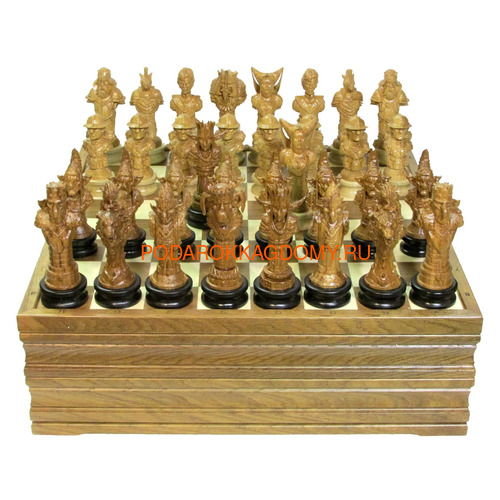 Деревянные резные шахматы