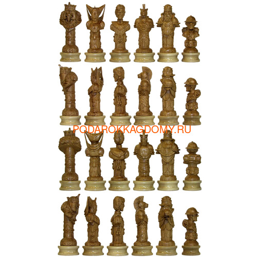 Деревянные резные шахматы