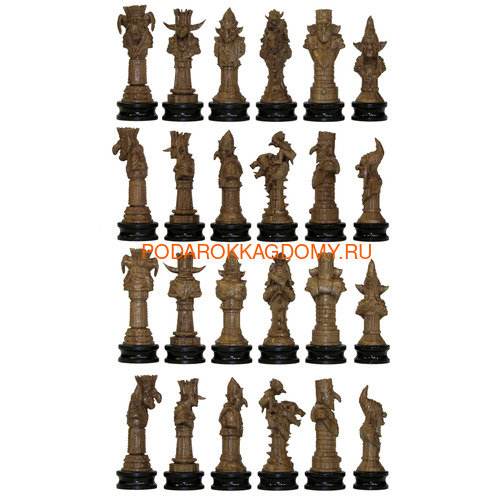 Деревянные резные шахматы