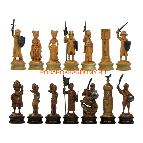 Деревянные резные шахматы