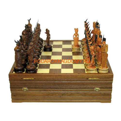 Деревянные резные шахматы