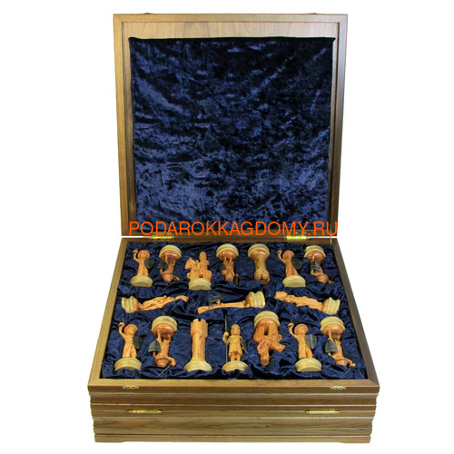 Деревянные резные шахматы