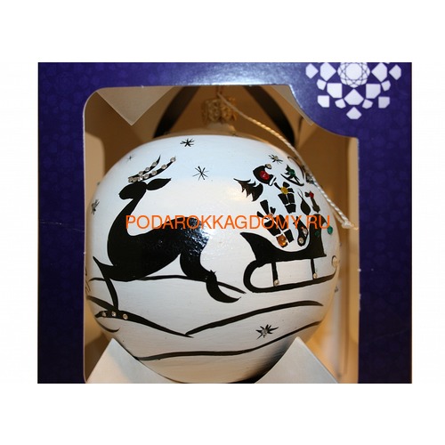 Новогодний ёлочный шар с кристаллами Сваровски 16736 фото 3
