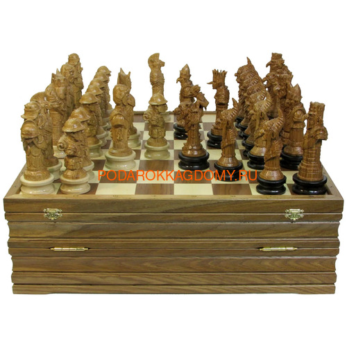 Деревянные резные шахматы