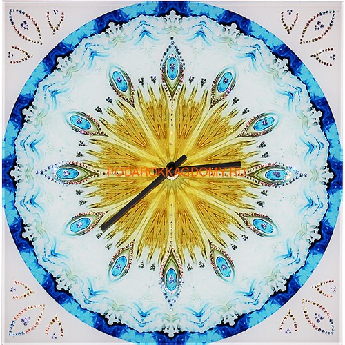 Настенные часы с кристаллами Сваровски "Узор" 02939 фото
