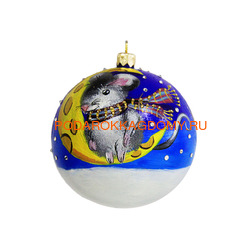 Новогодний ёлочный шар с кристаллами Сваровски 
