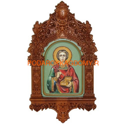 Рукописная икона Святой Пантелеймон