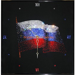 Настенные часы с кристаллами Сваровски 