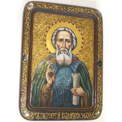 Рукописная икона Сергий Радонежский