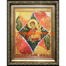 Икона Божьей Матери Неопалимая Купина с кристаллами Сваровски