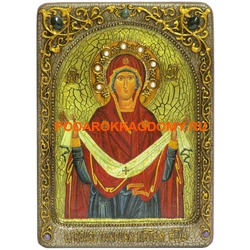 Рукописная икона Покров Пресвятой Богородицы